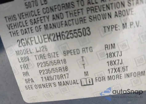 2017 GMC Terrain Slt from USA, damaged, VIN 2GKFLUEK2H6255503